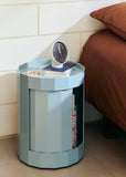 Facet Cabinet 100 incl. feet and castors - Misty Blue