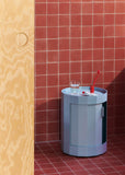 Facet Cabinet 100 incl. feet and castors - Misty Blue