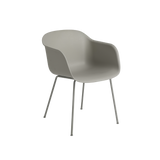 Fiber Armchair Grey, Tube Base