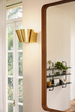 Adnet Wall Mirror Rectangular - Tan Leather