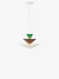 Gio Pendant LN14 Ø 60 Signal Green, Deep Blue & Ecru White