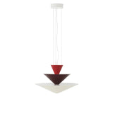 Gio Pendant LN14 Ø 60 Vermilion Red & Dark Burgundy & Ecru White