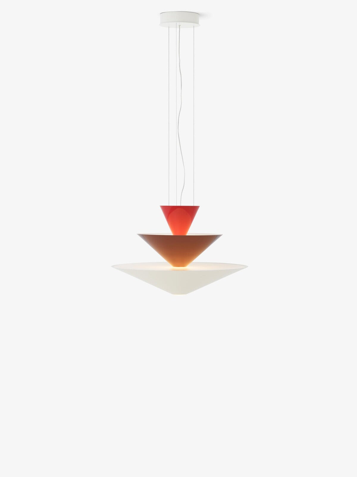 Corp de iluminat Gio LN14 Ø 60 cm Vermilion Red & Dark Burgundy & Ecru White