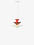 Gio Pendant LN14 Ø 60 Vermilion Red & Dark Burgundy & Ecru White
