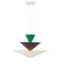 Gio Pendant LN15 Ø 92 Signal Green, Deep Blue & Ecru White