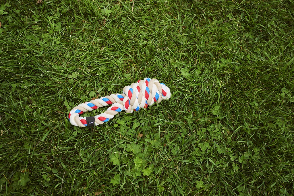 Jucărie pentru câini HAY - Red/ Turquoise/ Off-White