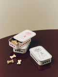 HAY Dogs Treat Tin - Small - Red and white