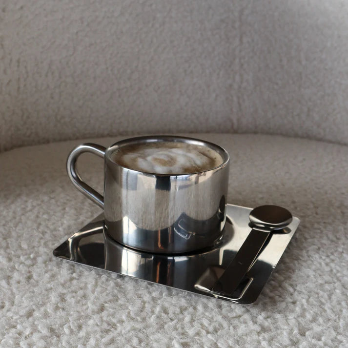 Ceasca pentru cafea din otel inoxidabil - set