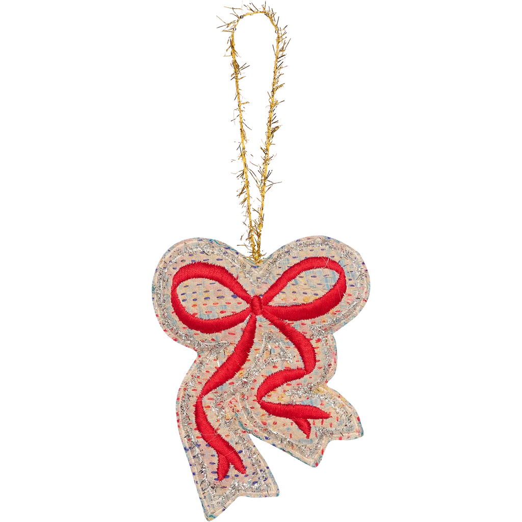 Ornament Christmas Kantha Bow