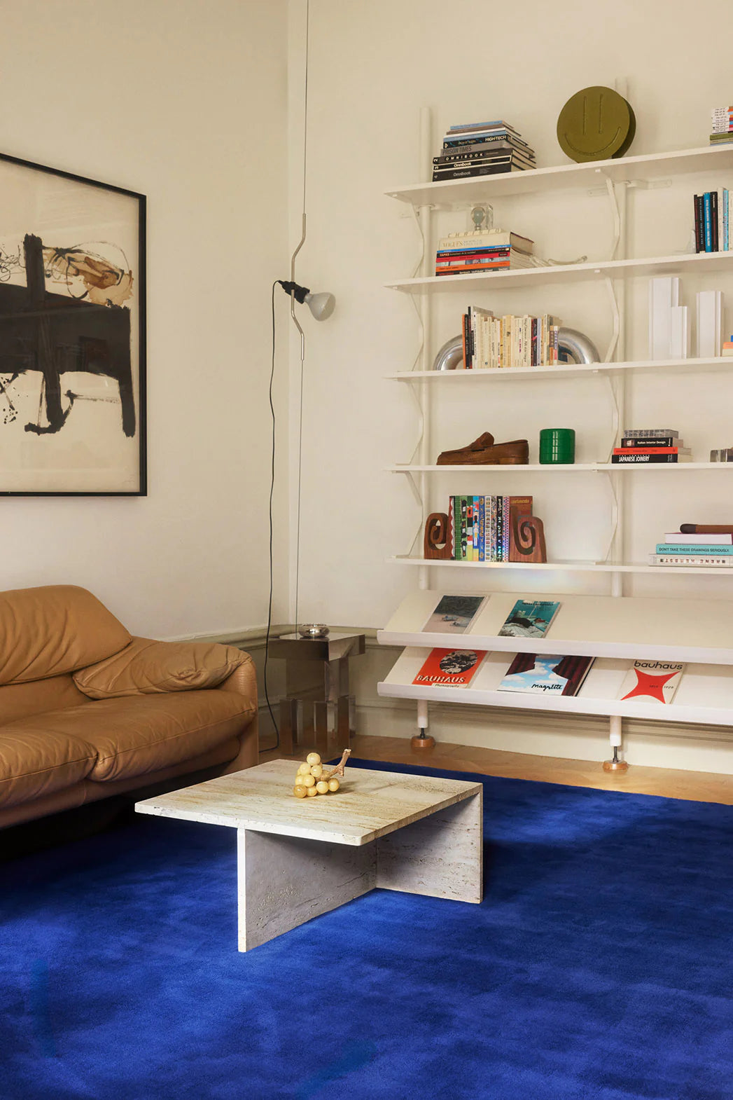 Solid Wool Rug -  Blue Fonce