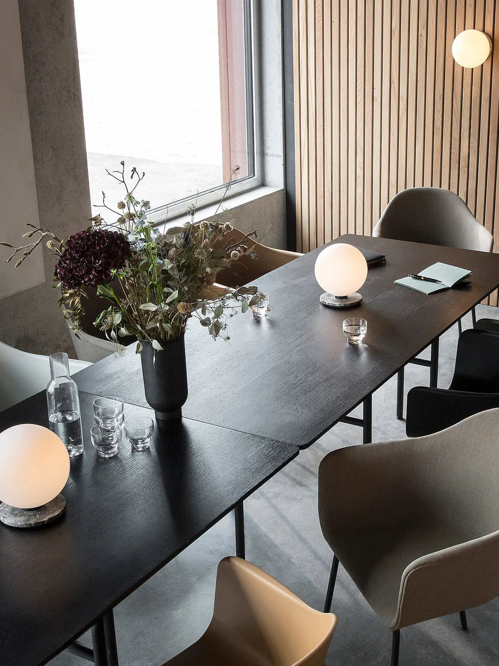 TR Bulb, Table / Wall Lamp - Grey Marble/ Matte Bulb
