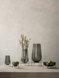 Échasse Vase Medium - Brass, Green Smoked Glass