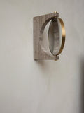 The Pepe Marble Mirror, Wall - Brass | Honed Brown Marble