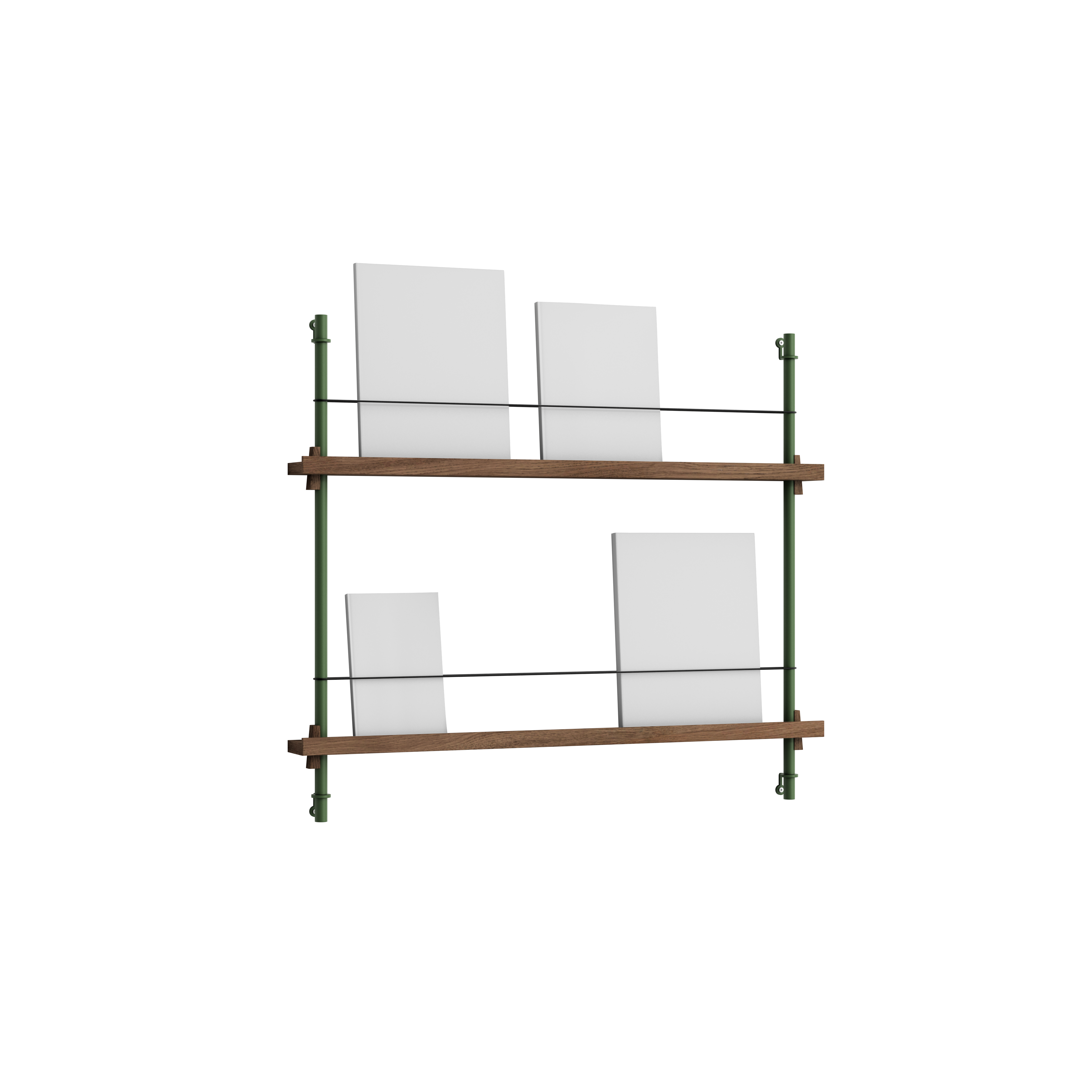 Magazine Shelving – Smoked-Oak/Pine-Green- MS.65.1