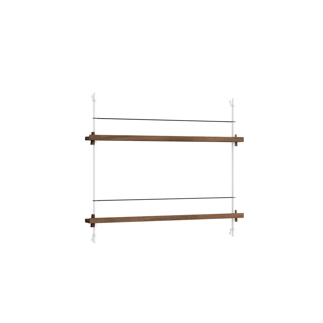 Magazine Shelving – Smoked-Oak/White - MS.65.1