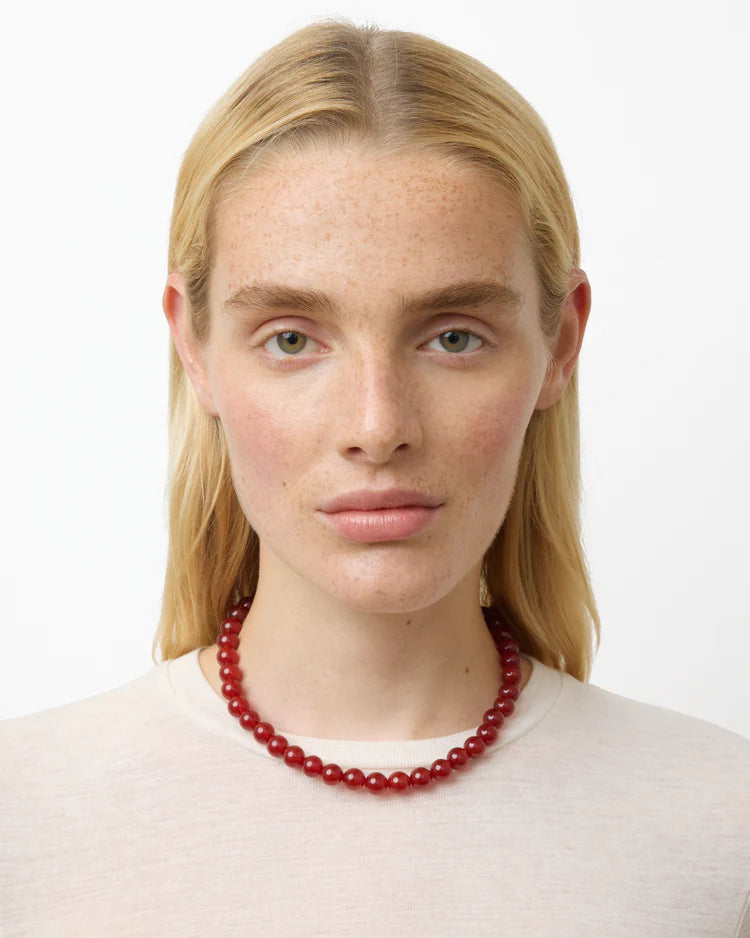 The Mary Necklace -  Red Carnelian