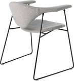 Masculo Dining Chair Fully Upholstered - Sledge Base