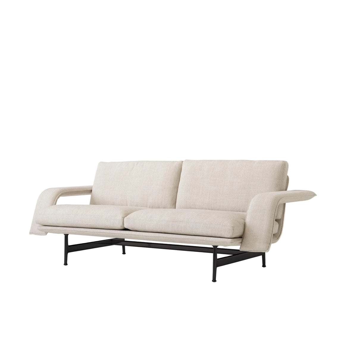 Meantime AV30 2-seater sofa - Black legs