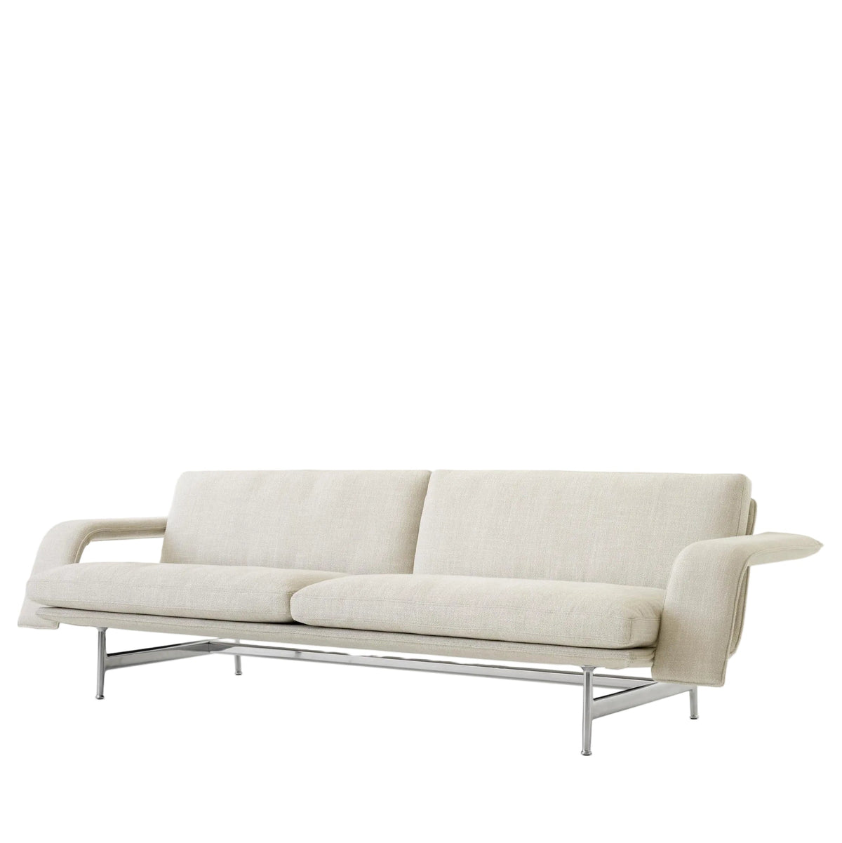 Meantime AV31  3-seater sofa - Polished Aluminium legs