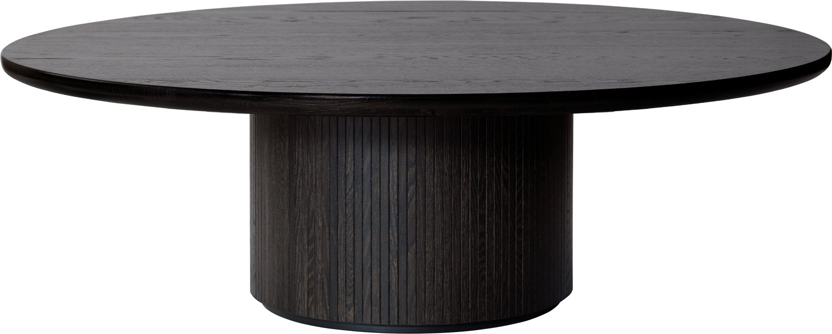 Moon Coffee Table Round - Brown / Black Stained Veneer Oak Lacquered