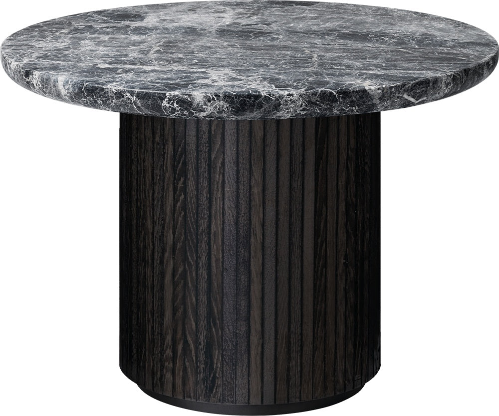 Masuta de Cafea Moon Rotundă - Grey Emperador Marble