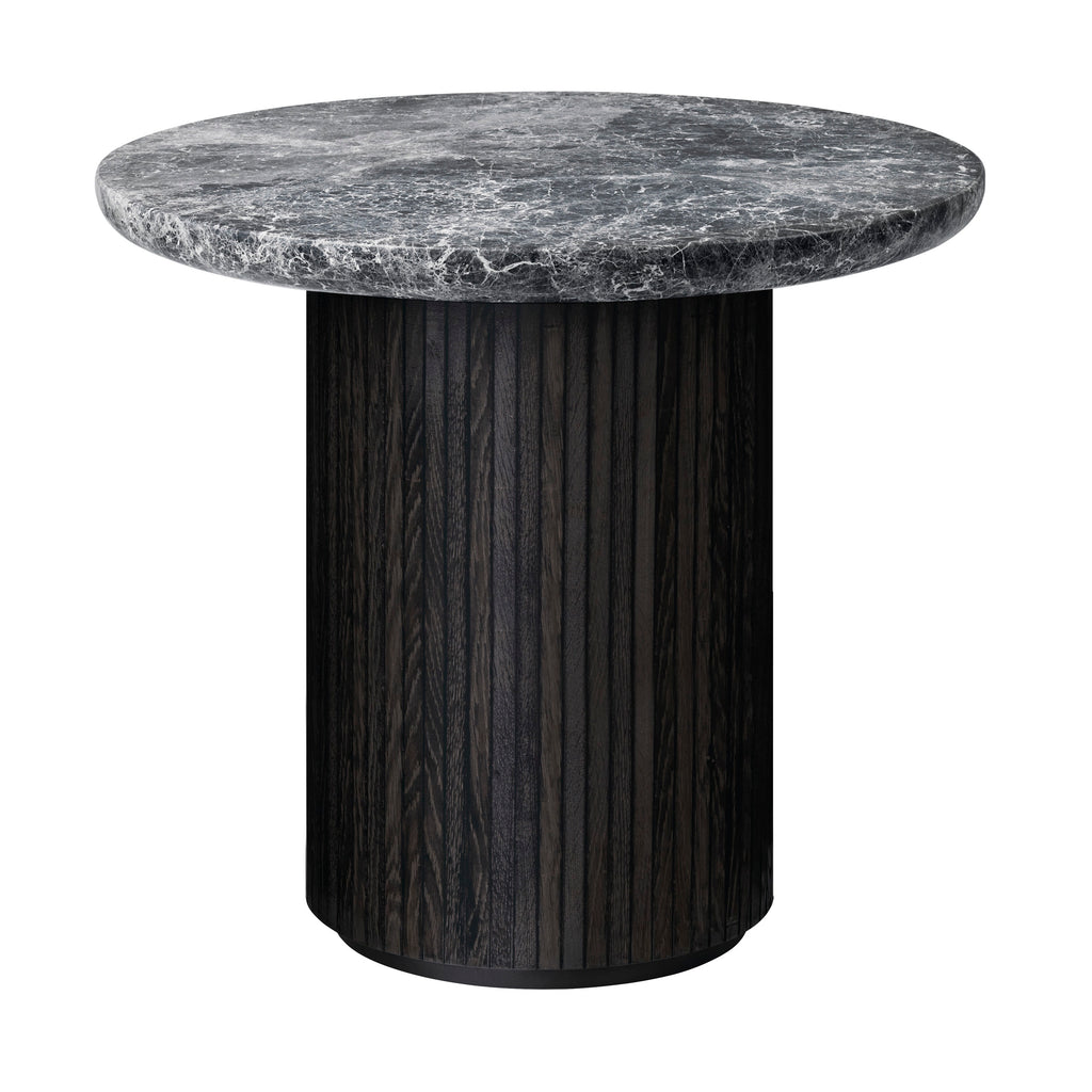 Masuta Lounge Moon Rotundă - Grey Emperador Marble