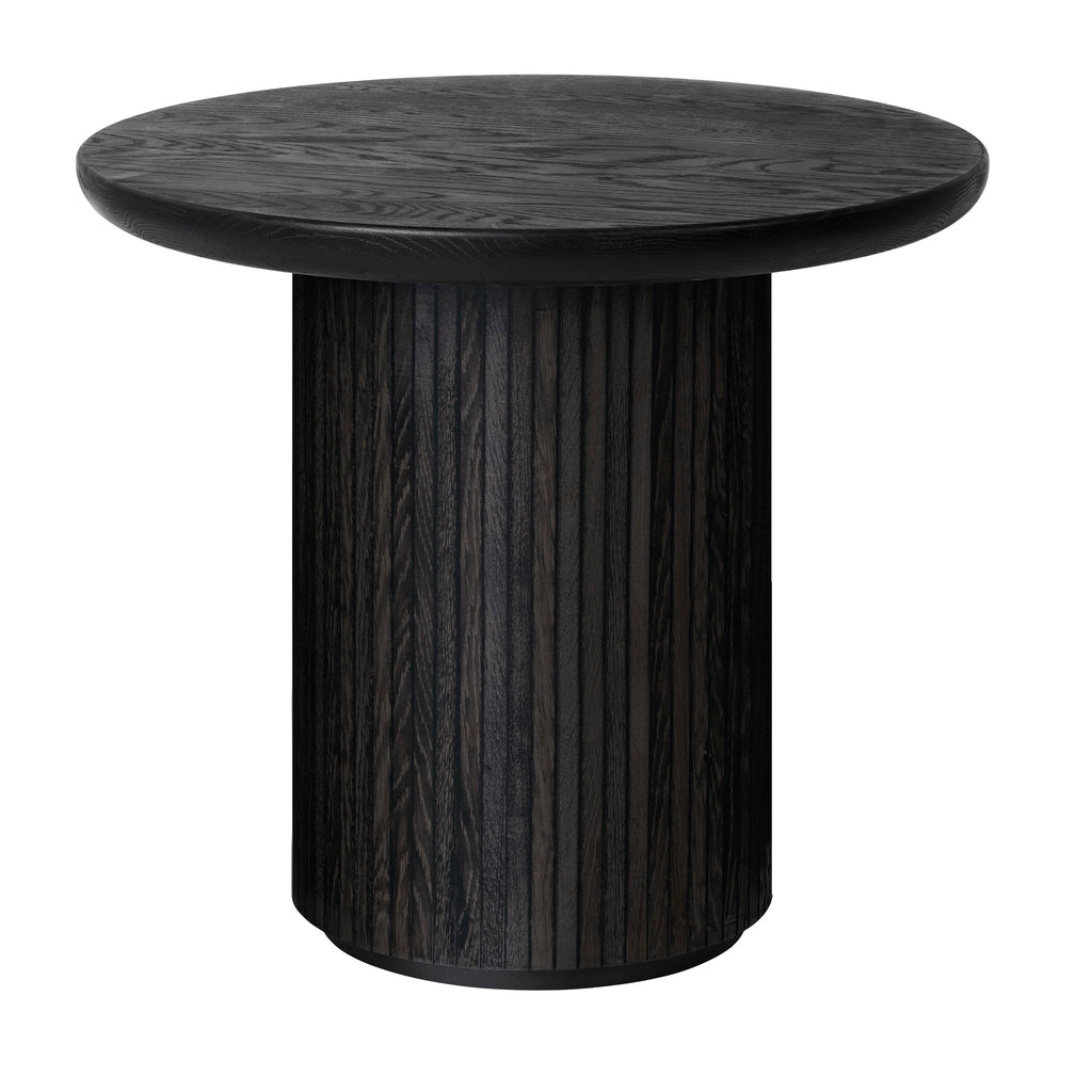 Masuta Lounge Moon Rotundă - Brown / Black Stained Veneer Oak Lacquered