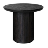 Masuta Lounge Moon Rotundă - Brown / Black Stained Veneer Oak Lacquered