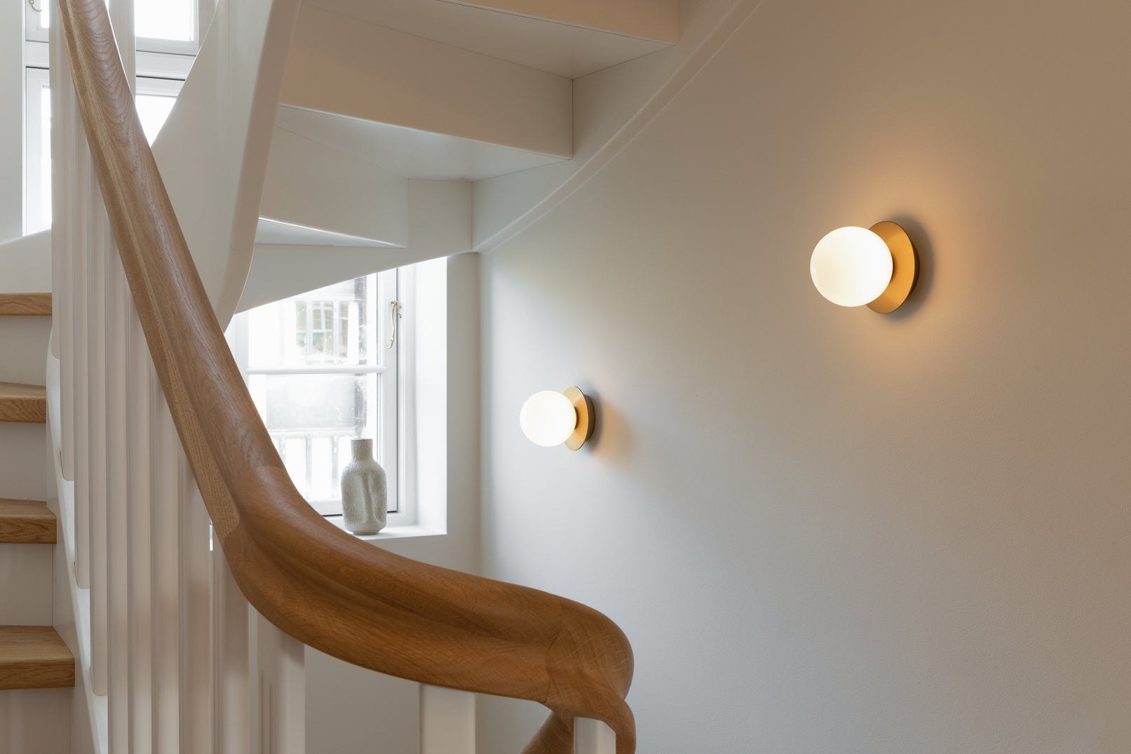 Aplica / Plafoniera Liila 1 - Nordic Gold - Opal White