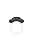 Outdoor Wall / Ceiling Lamp Liila 1 - Black - Opal White