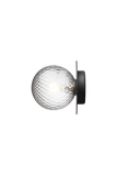 Wall / Ceiling Lamp Liila 1 - Black - Optic Clear