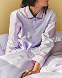 Outline Pyjama Shirt Long Sleeve - Lavender