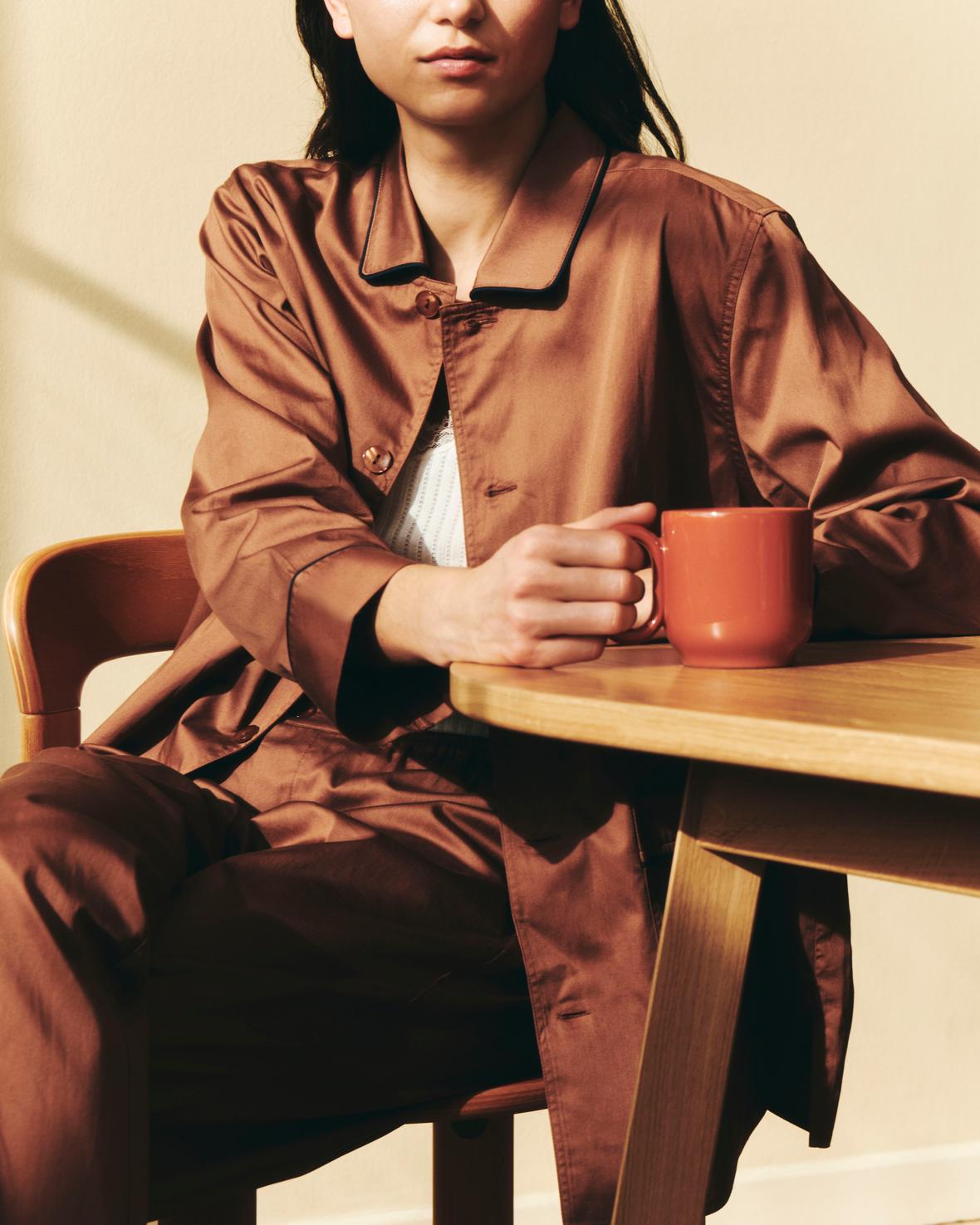 Pijama Outline Camasa cu maneca lunga - Milk Chocolate