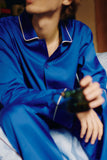 Pijama Outline Camasa cu maneca lunga - Vivid Blue