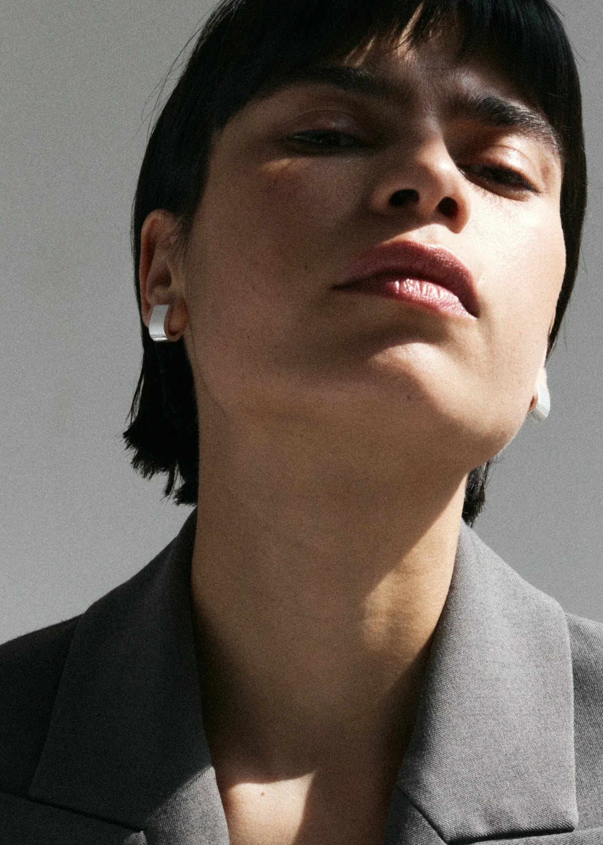 Chunky Square Huggie Earrings