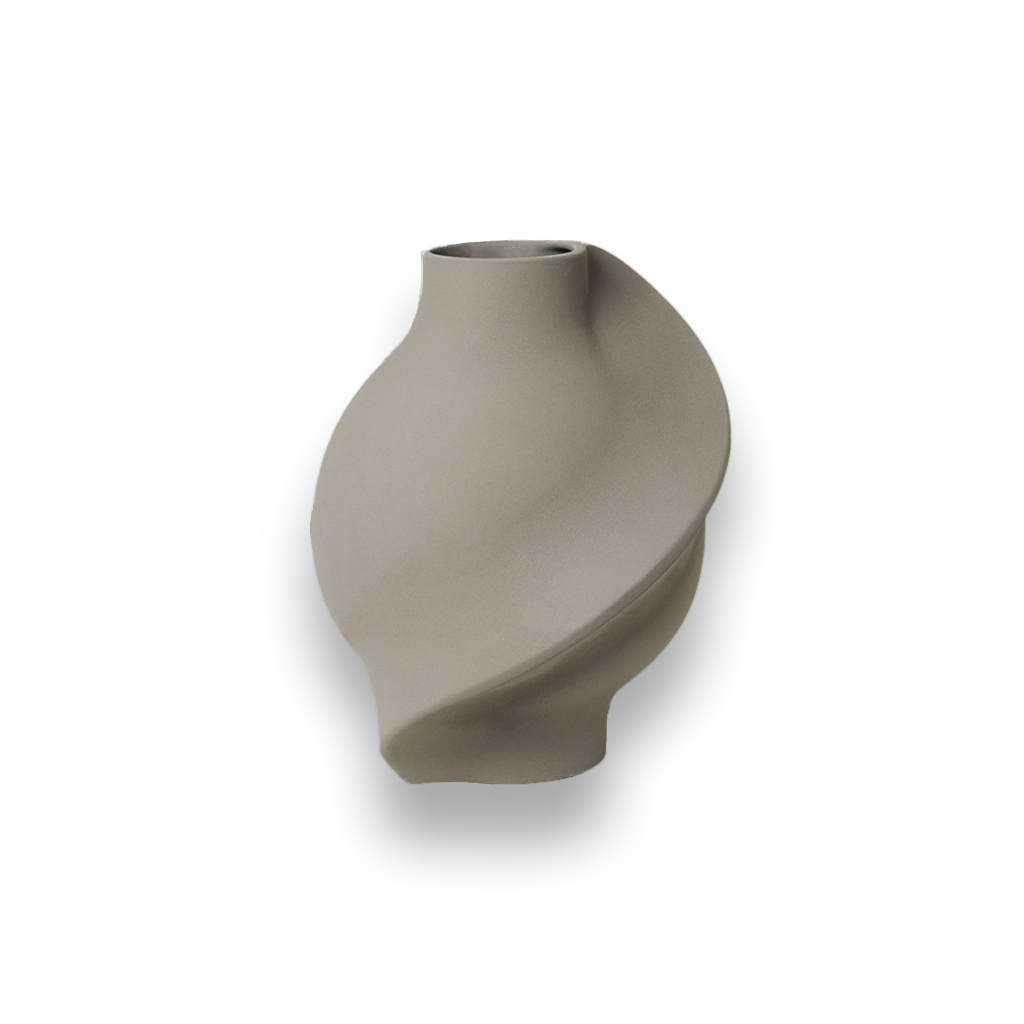 Ceramic Pirout Vase 02 - Sanded Grey