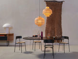 Plateau Dining Table Oval - Black Top, Transparent Frame
