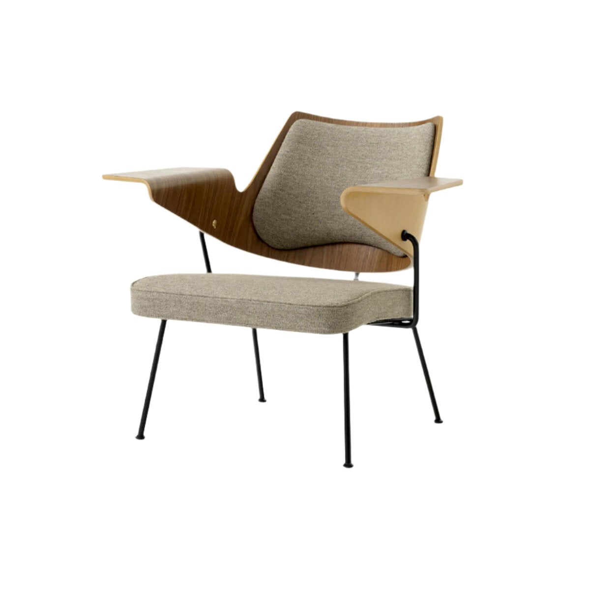 Fotoliu RFH RD8 - Walnut and beech veneer & Hallingdal 227