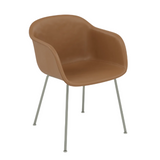 Fiber Armchair, Full Upholstery, Tube Base