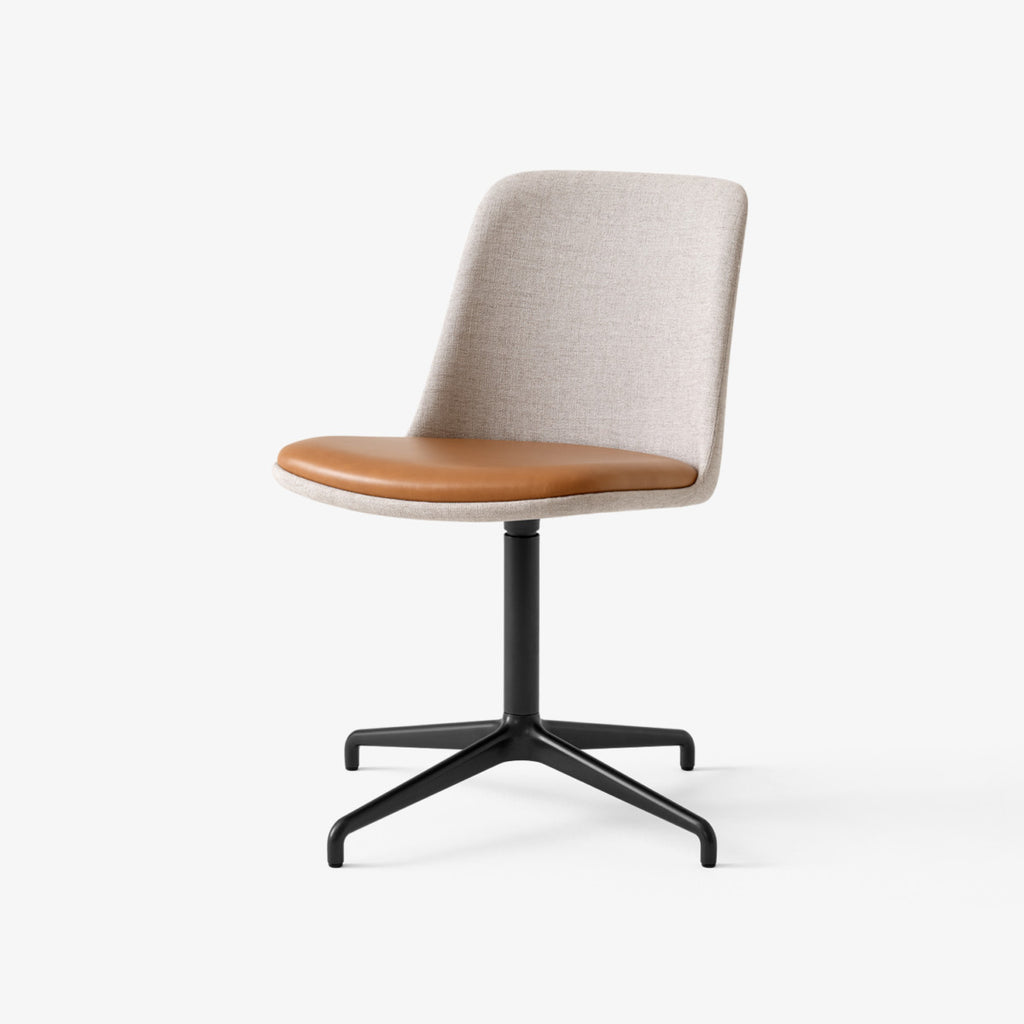 Rely Meeting Chair HW15 - 4-Star Swivel Base - Fully Upholstered with Seat Pad - Mixed Upholstery