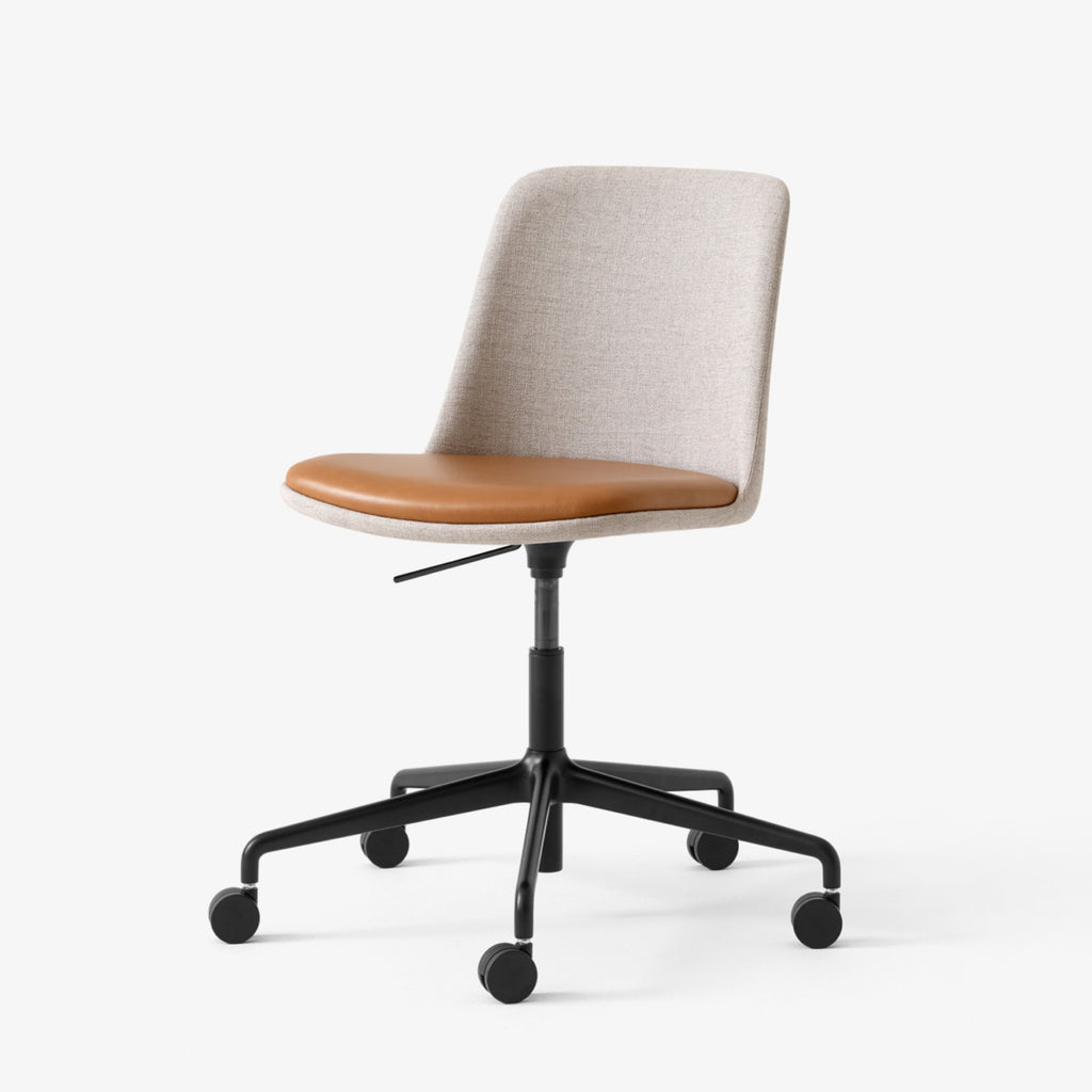Rely Meeting Chair HW32 - 5-Star Base/Gas Lift/Castors - Fully Upholstered with Seat Pad - Mixed Upholstery