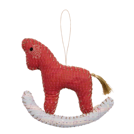 Rocking Kantha Horse Ornament - Hope of Troja