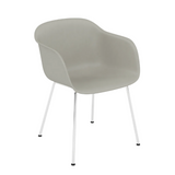 Fiber Armchair Grey, Tube Base