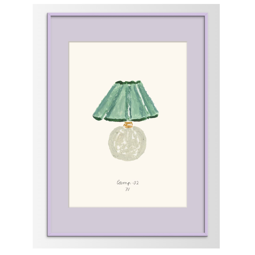 Isabelle Vandeplassche, Lamp 02, Passepartout Lavender, Rama Lavender