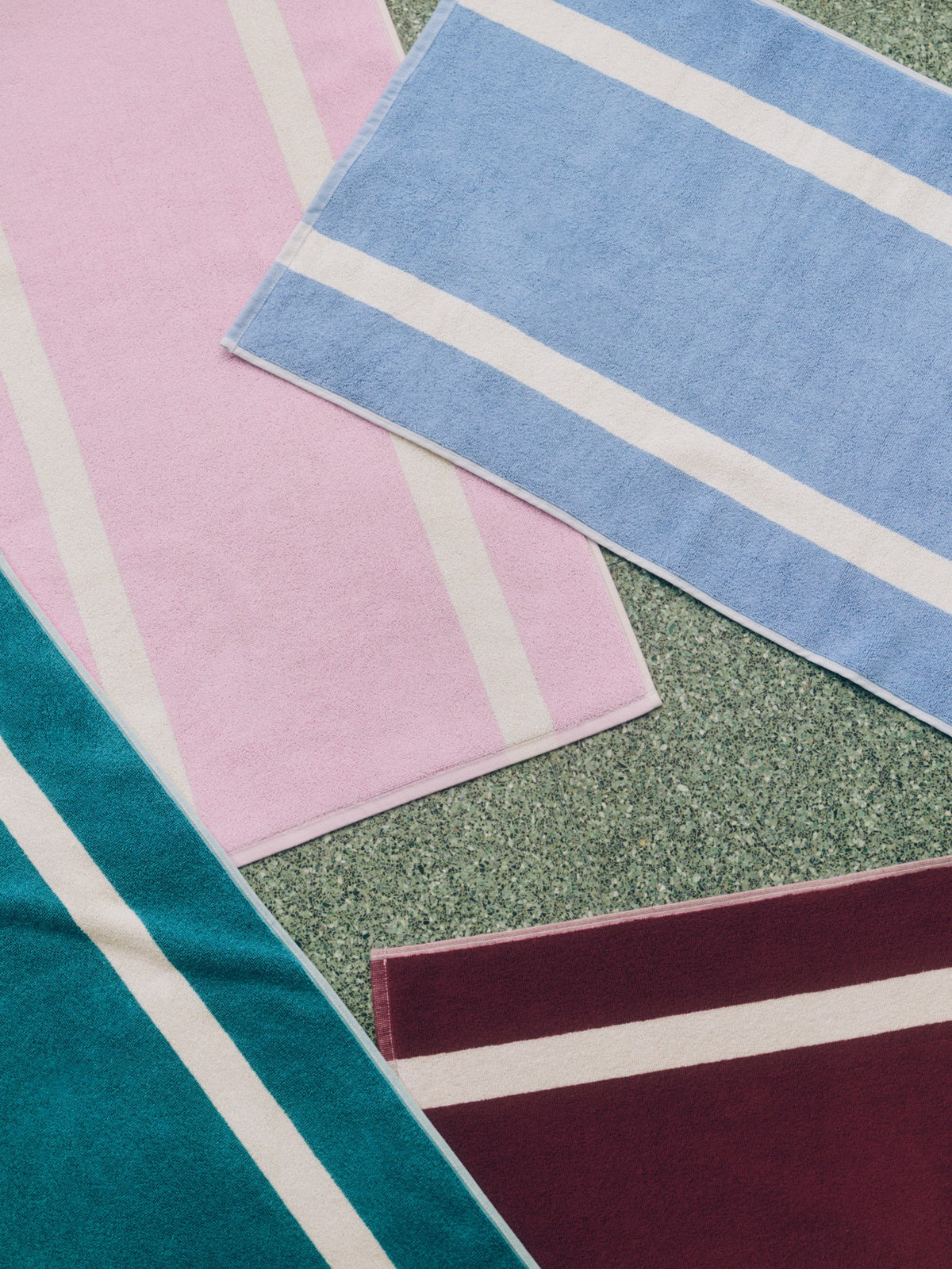 Stripe Towel - Petrol blue