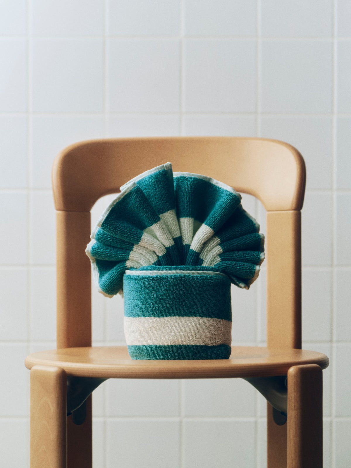 Stripe Towel - Petrol blue