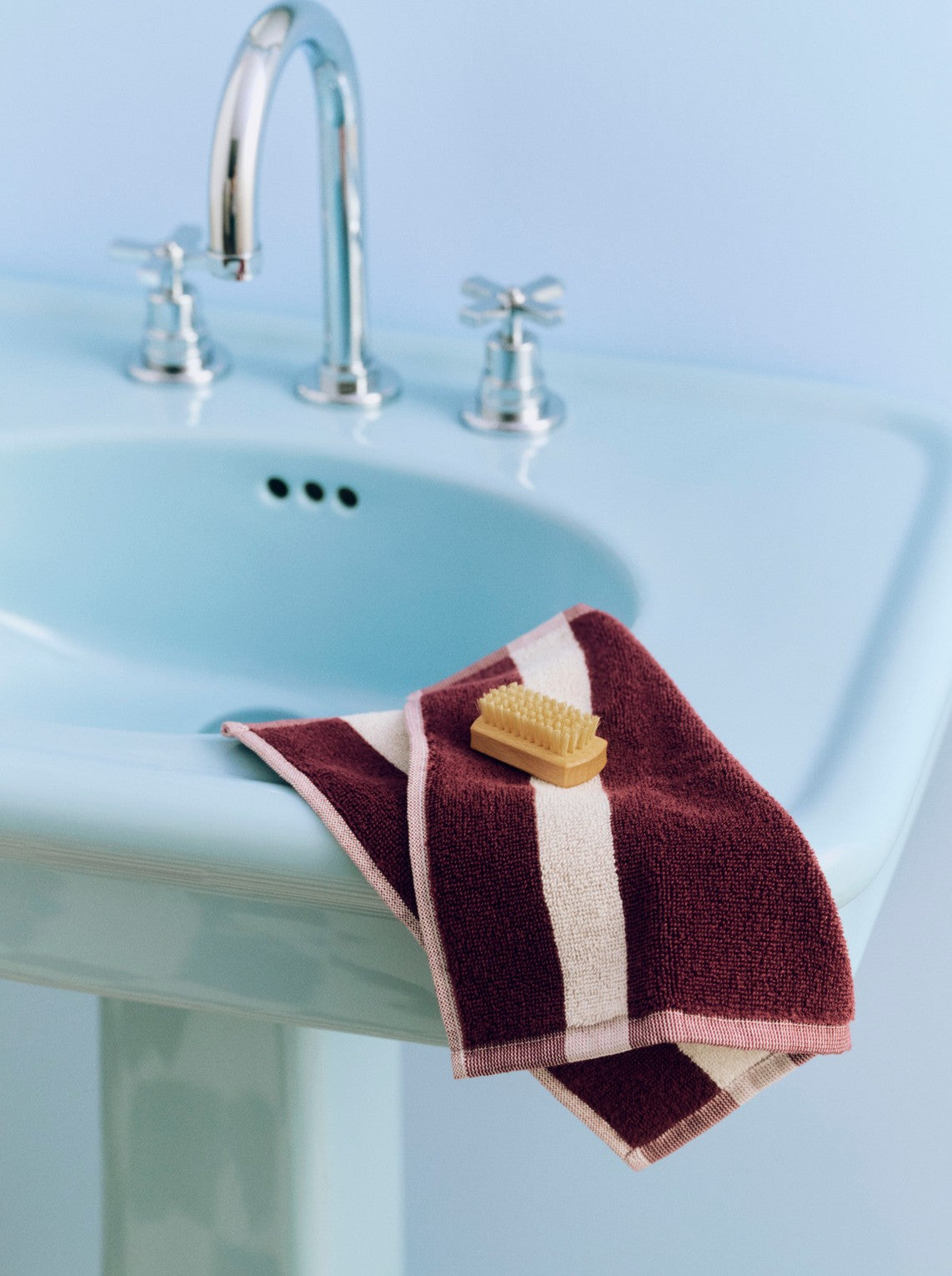 Stripe Towel - Burgundy