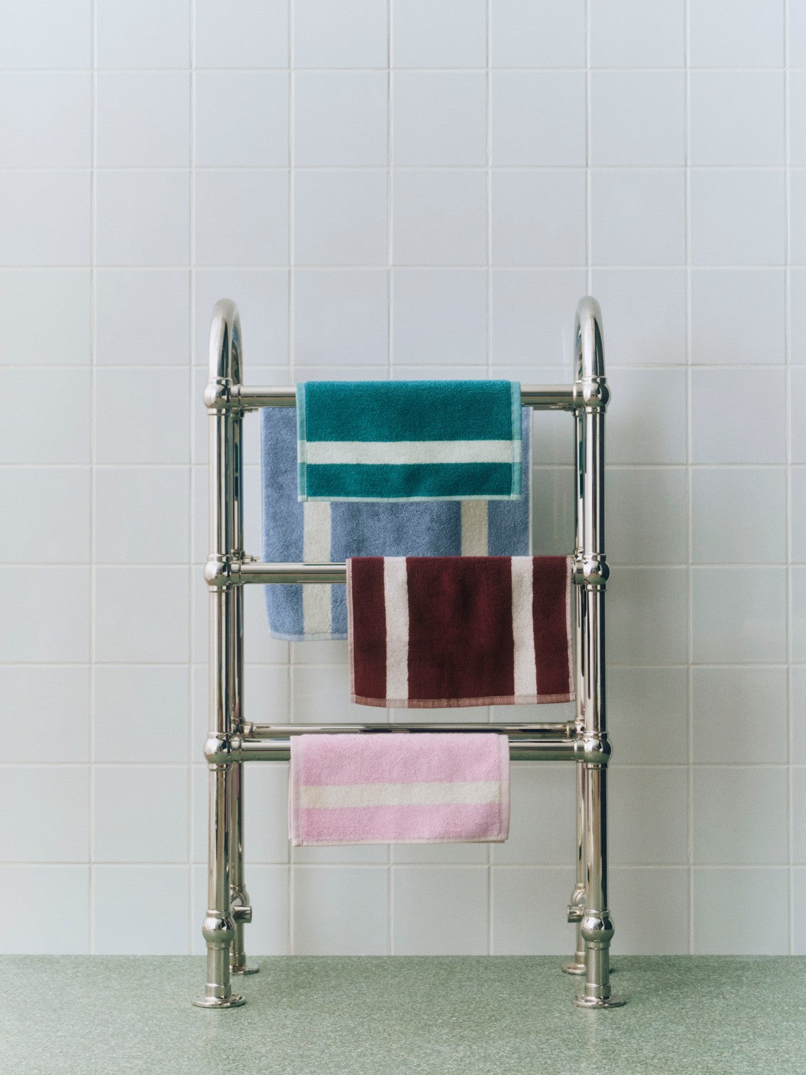 Stripe Towel - Burgundy