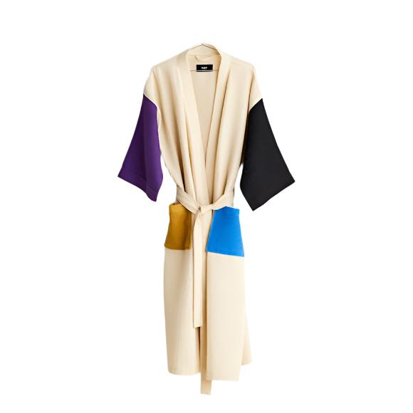 Waffle Bathrobe - Glacier multi