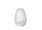 Large Stone Vase - Swirl White Clear